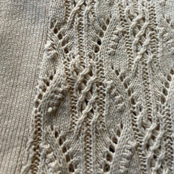 deluc hydra beige khaki knitted button front v neck cardigan sweater size XS - Picture 4 of 5